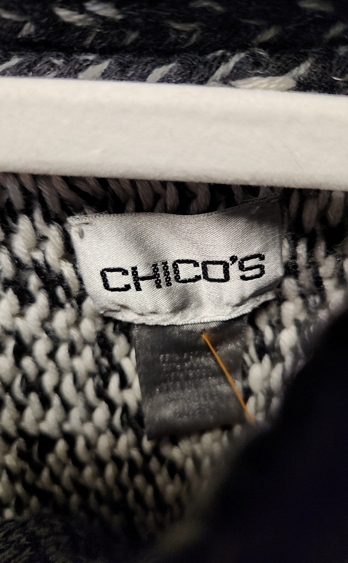 Chico's Women's Size 2 = US L White & Black Cardigan