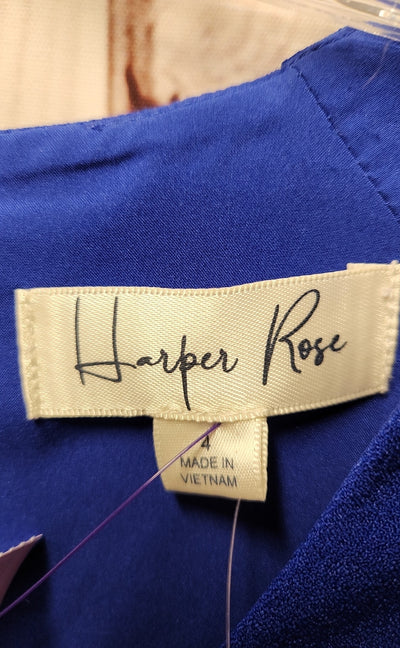NWT Harper Rose Women's Size 4 Blue Dress
