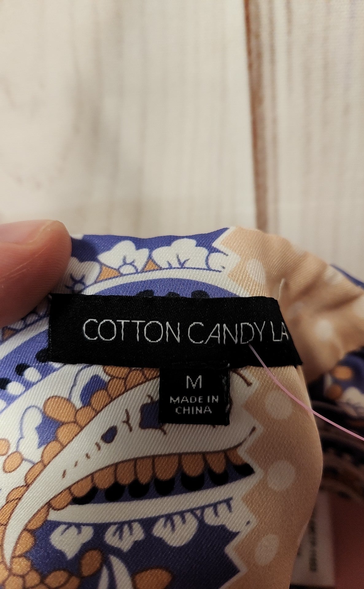 Cotton Candy Women's Size M Beige Sleeveless Top