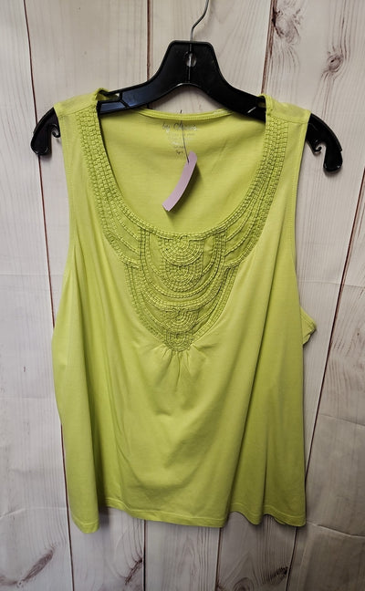 Chico's Women's Size 3 = US XL Lime Green Sleeveless Top