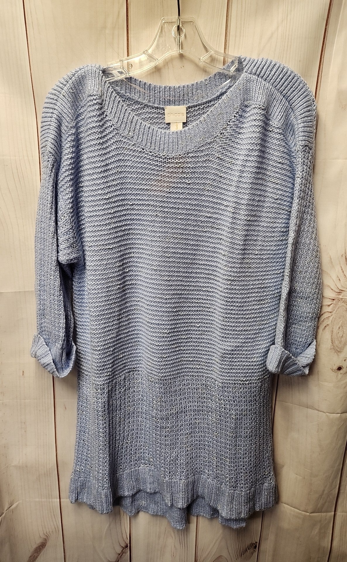 Chico's Women's Size 3 = US XL Light Blue Sweater