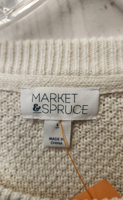 Market & Spruce Women's Size L Beige Sweater