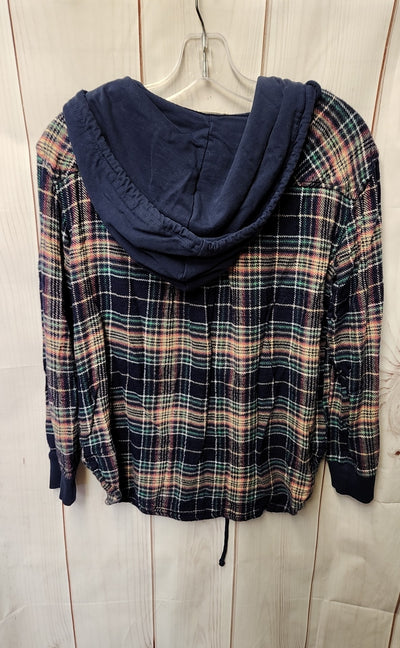 Uncharted Threads Women's Size S Navy Hooded Long Sleeve Top