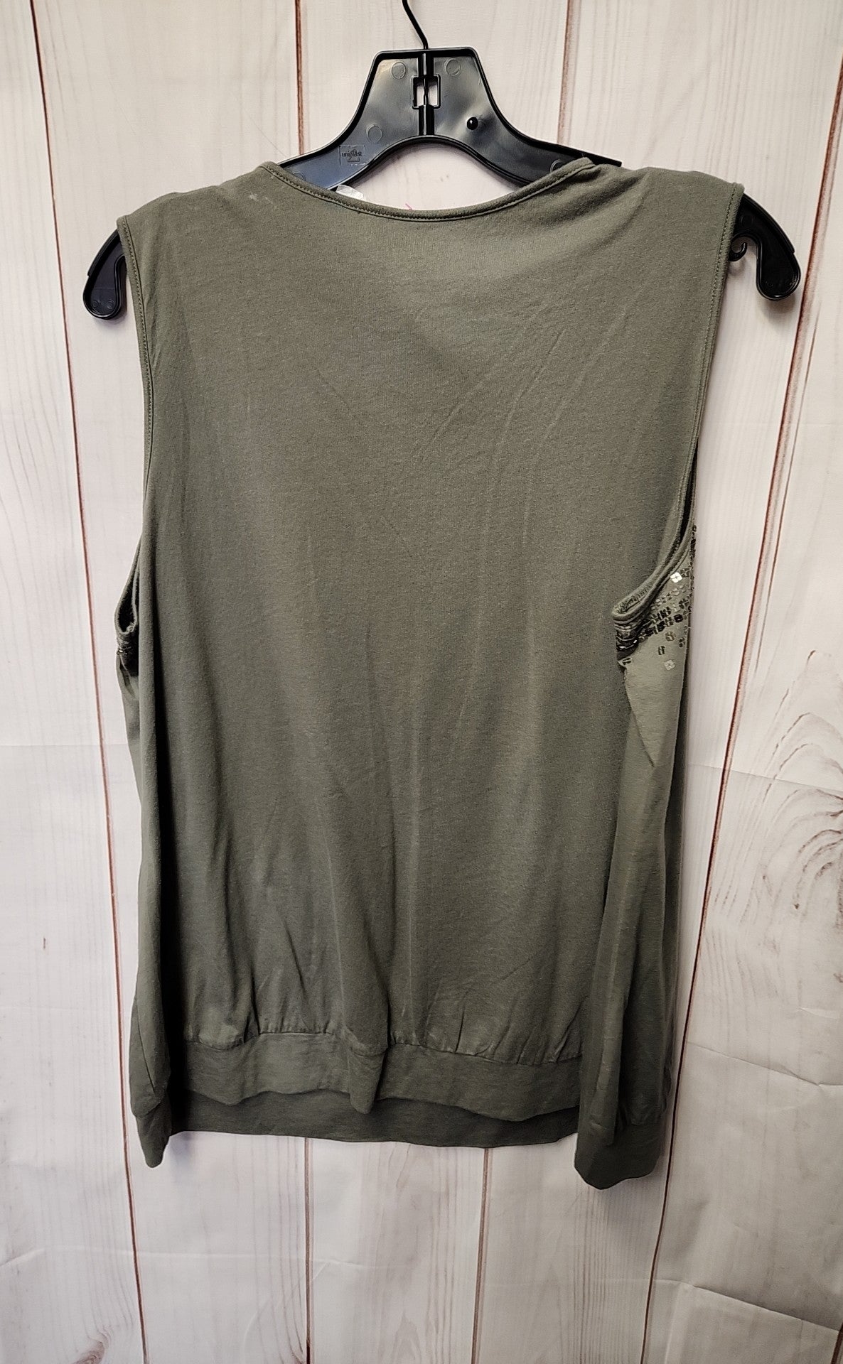 Chico's Women's Size 3 = US XL Olive Green Sleeveless Top
