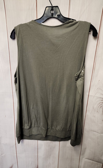 Chico's Women's Size 3 = US XL Olive Green Sleeveless Top