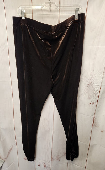 Zenergy - Chico's Women's Size 3 = US 16 Brown Velour Pants