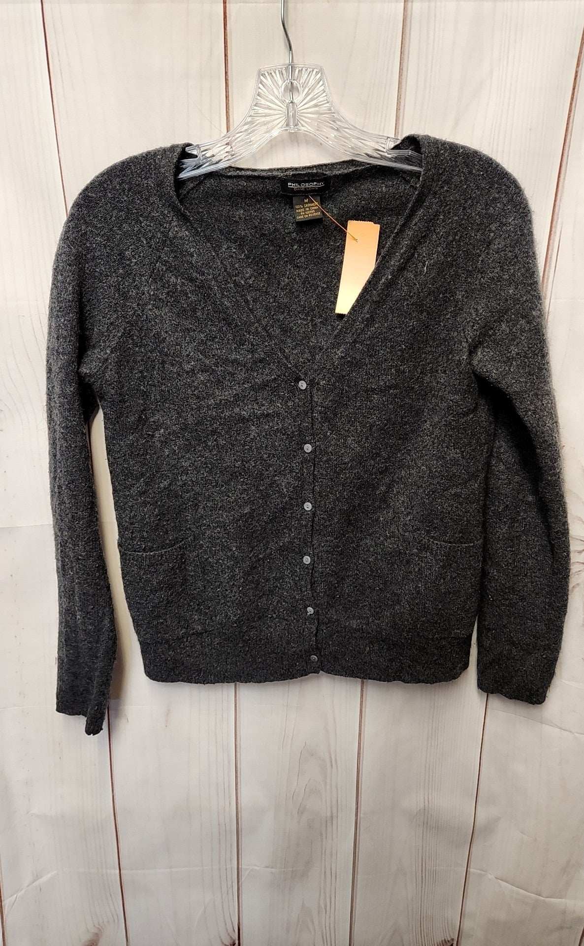 Philosophy Dane Lewis Women's Size M Gray Cashmere Cardigan