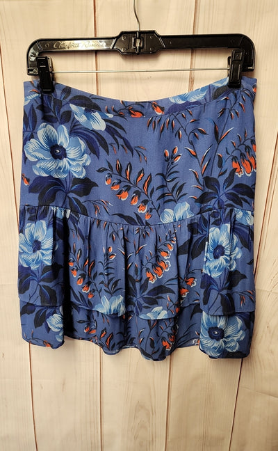 Loft Women's Size 6 Blue Floral Skirt