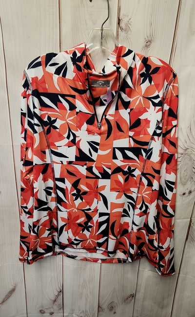 Callaway Women's Size XL Coral Floral Long Sleeve Top