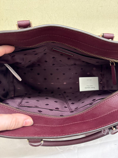 Kate Spade Maroon Purse Bag AS IS - stains on handles