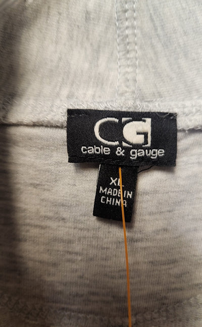 Cable & Gauge Women's Size XL Gray Cardigan