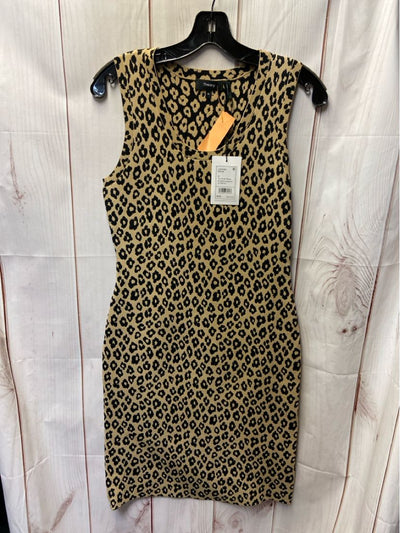 NWT Theory Women's Size M Beige Animal Print Dress
