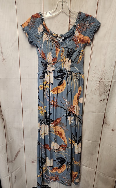 Patrons of Peace Women's Size S Blue Floral Dress
