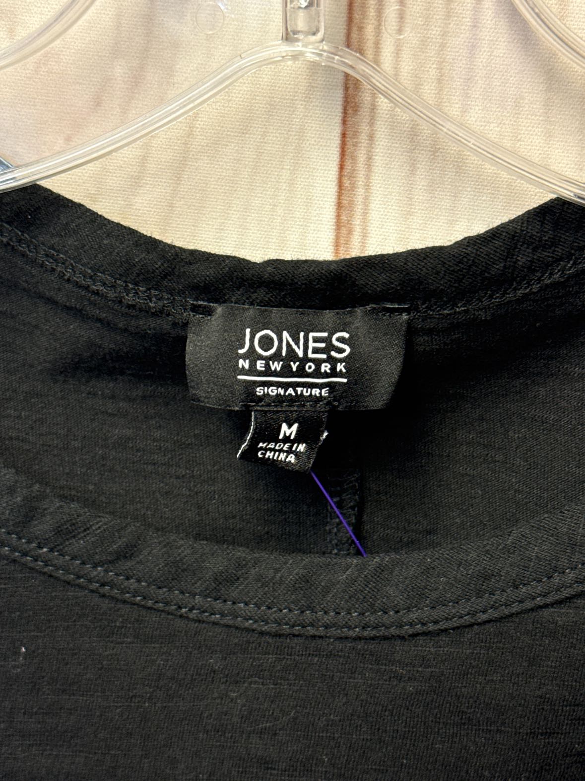 Jones New York Women's Size M Black Short Sleeve Top
