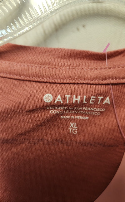 Athleta Women's Size XL Pink Short Sleeve Top