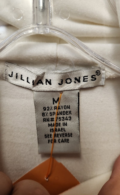 Jillian Jones Women's Size M White Long Sleeve Top