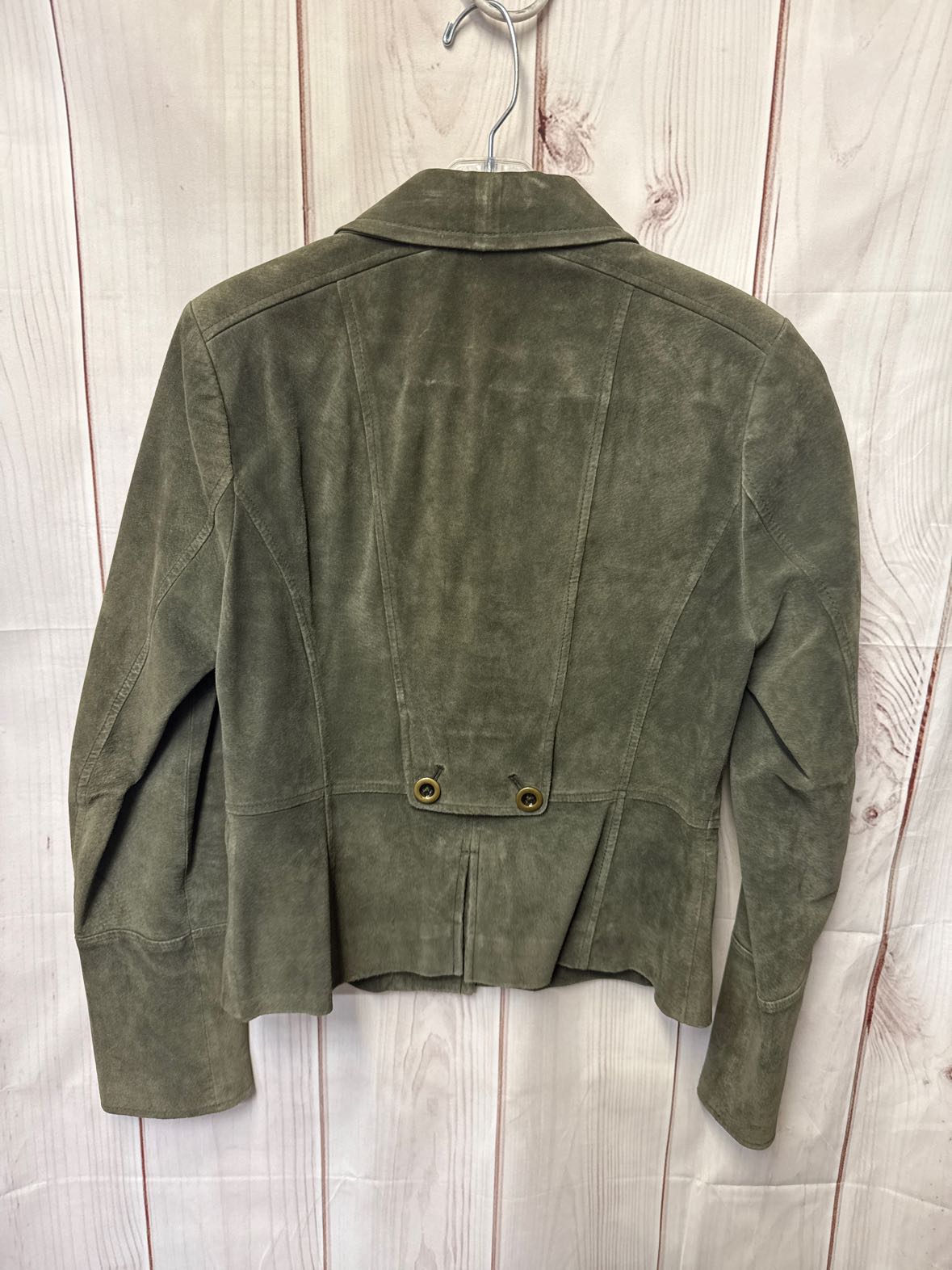 Loft Women's Size 2 Olive Green Leather Jacket