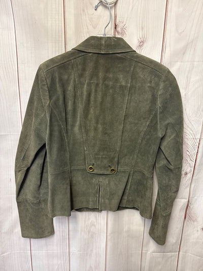 Loft Women's Size 2 Olive Green Leather Jacket
