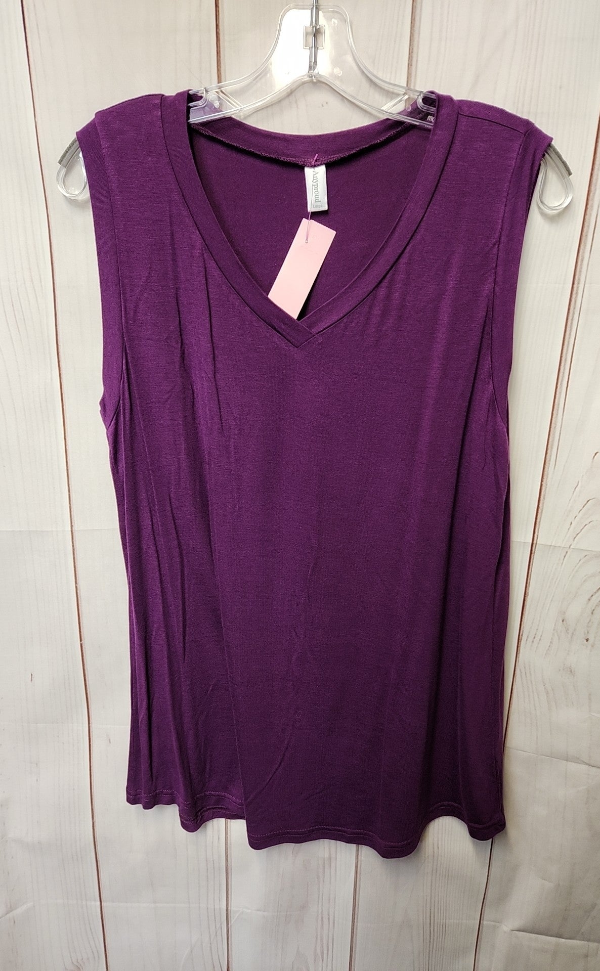 Anyproud Women's Size L Purple Sleeveless Top