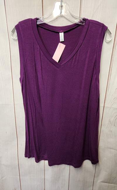 Anyproud Women's Size L Purple Sleeveless Top