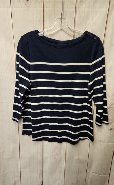 Charter Club Women's Size XL Navy 3/4 Sleeve Top