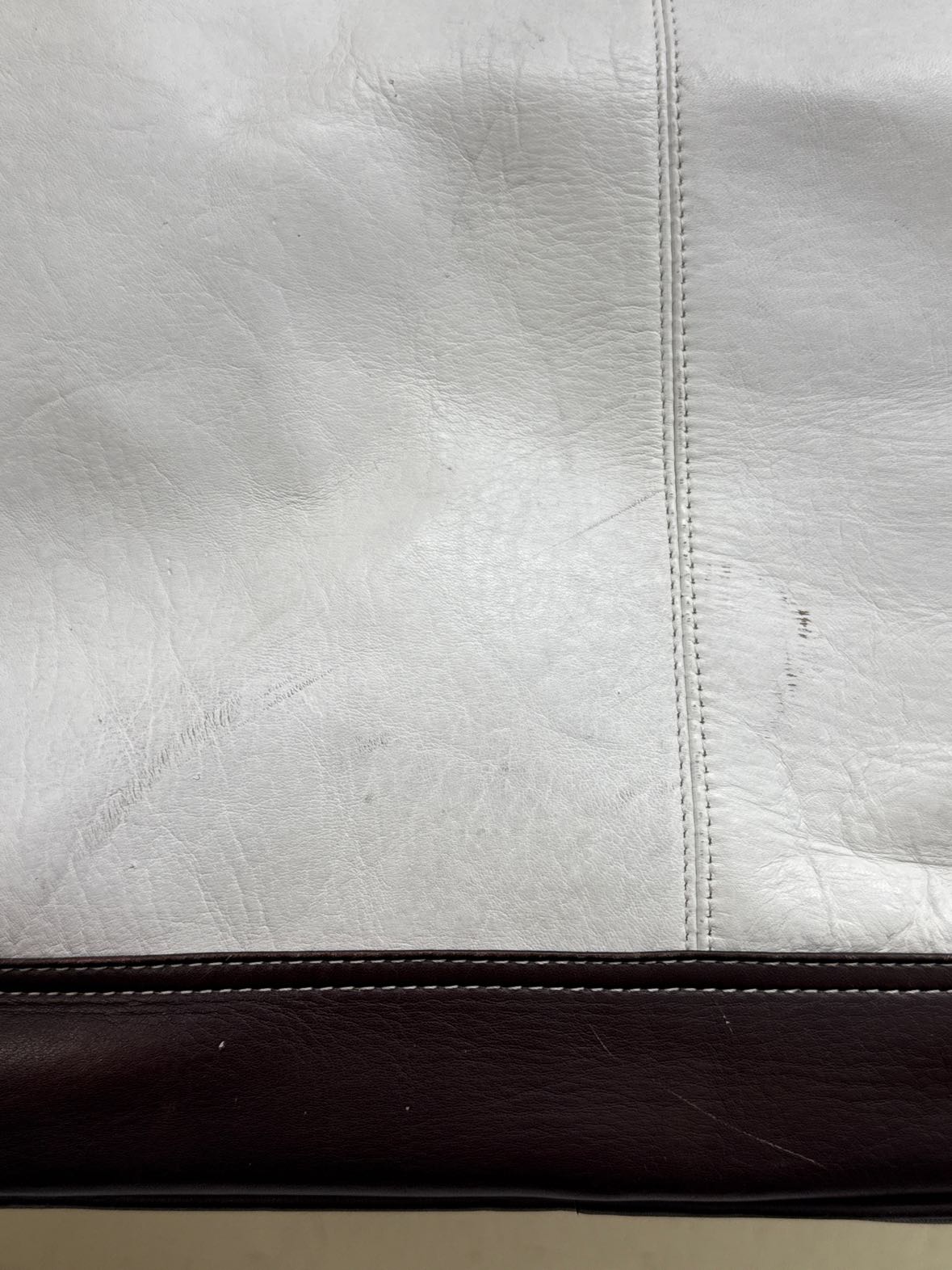 Latico White Duffle Bag AS IS - marks