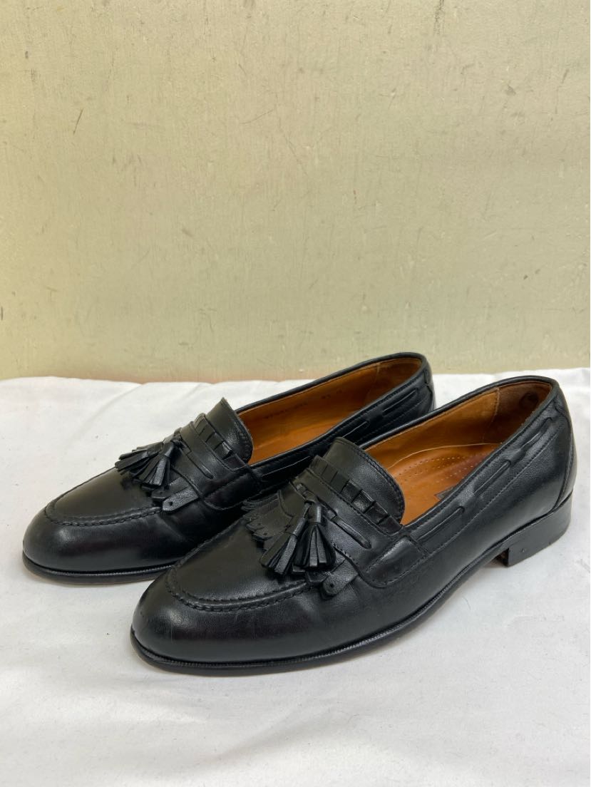 Pitti Shoes Firenze Men's Size 8-1/2 Black Leather Shoes