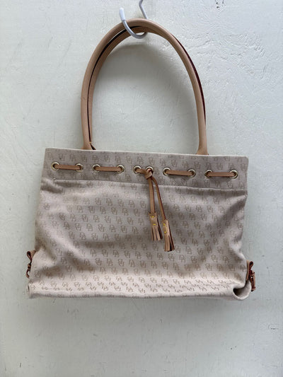 Dooney & Bourke Signature Beige Canvas Tote Bag