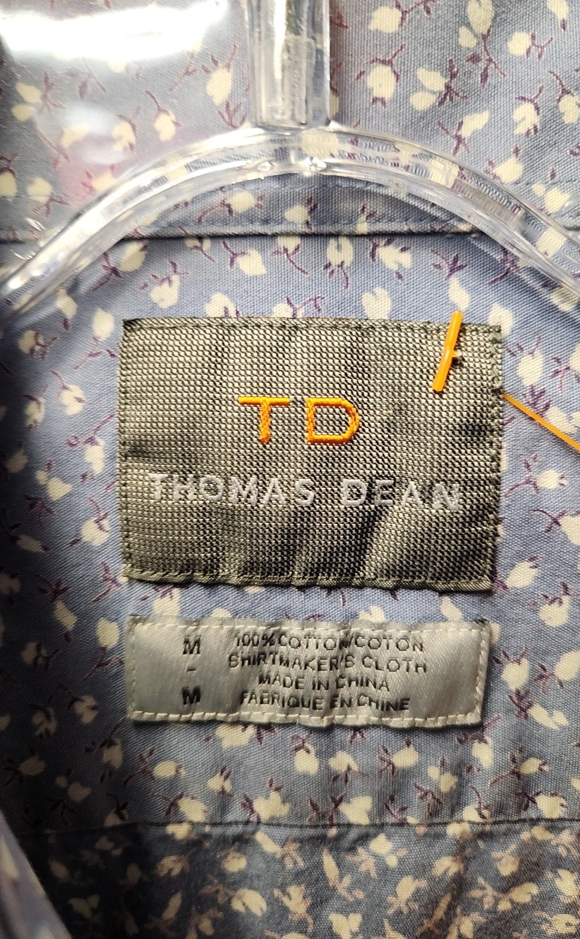 Thomas Dean Men's Size M Blue Shirt