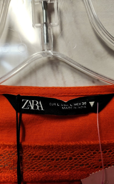 NWT Zara Women's Size L Orange Cardigan