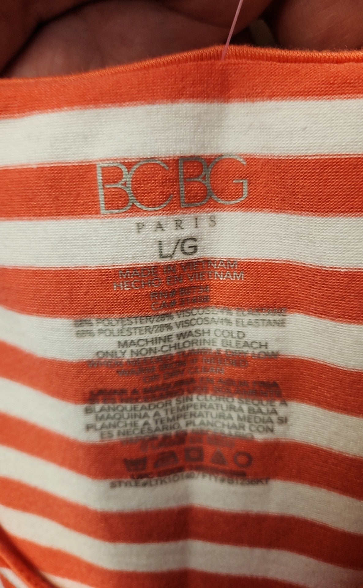 BCBG Paris Women's Size L Pink Sleeveless Top