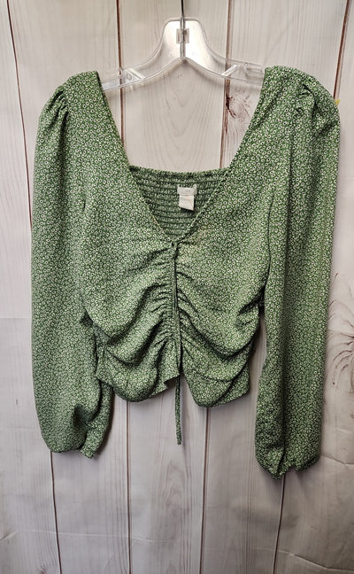 H&M Women's Size S Green Long Sleeve Top