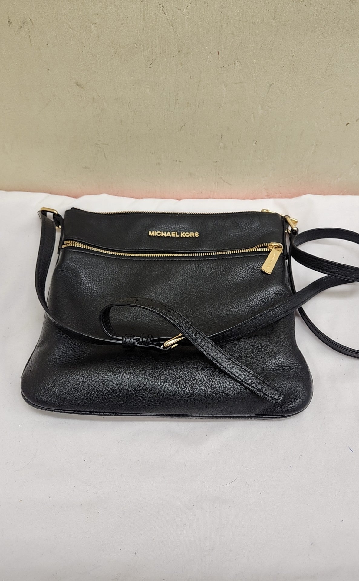 Michael Kors Black Leather Purse Bag