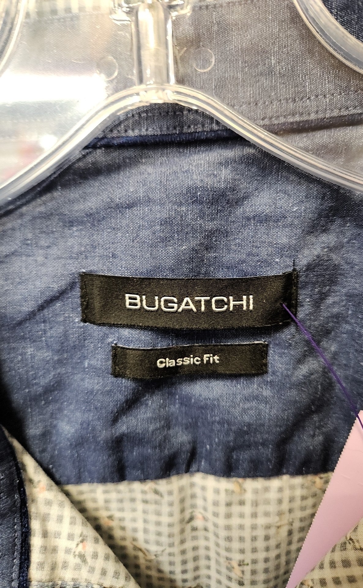 Bugatchi Men's Size XL Blue Shirt
