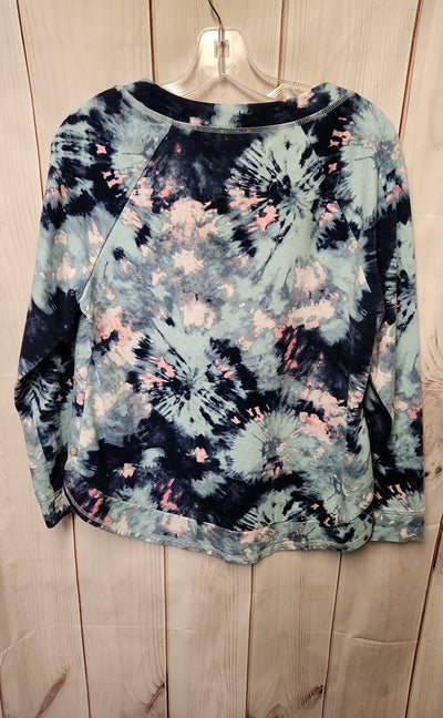 Talbots Women's Size M Blue Tie Dye Sweatshirt