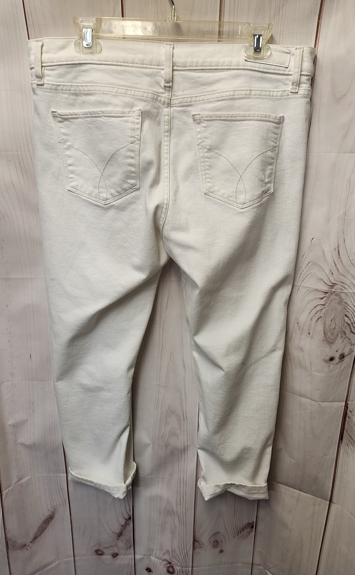 Calvin Klein Women's Size 31 (11-12) White Boyfriend Jeans
