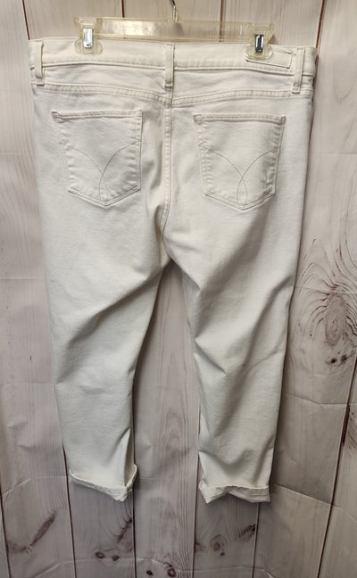 Calvin Klein Women's Size 31 (11-12) White Boyfriend Jeans