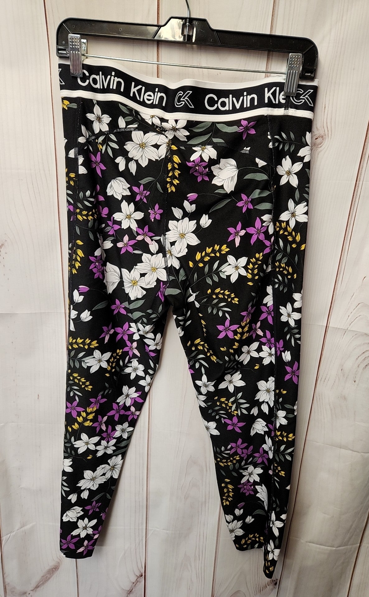 Calvin Klein Women's Size XL Black Floral Leggings