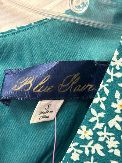 Blue Rain Women's Size S Green Floral Dress