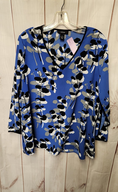 Alfani Women's Size 12 Blue 3/4 Sleeve Top