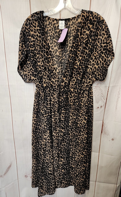 Women's Size Small/Medium Brown Animal Print Cover-Up