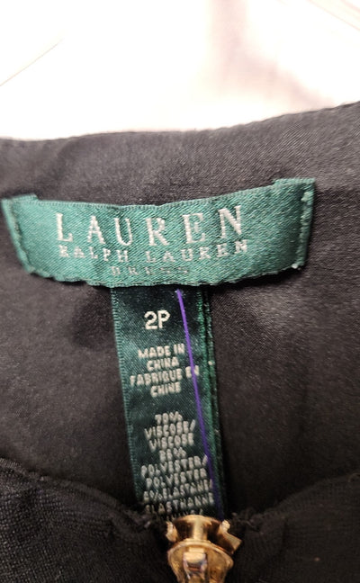 Lauren by Ralph Lauren Women's Size 2 Petite Black Dress