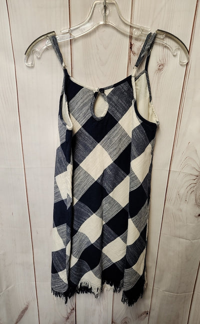 Universal Thread Women's Size M White & Blue Dress