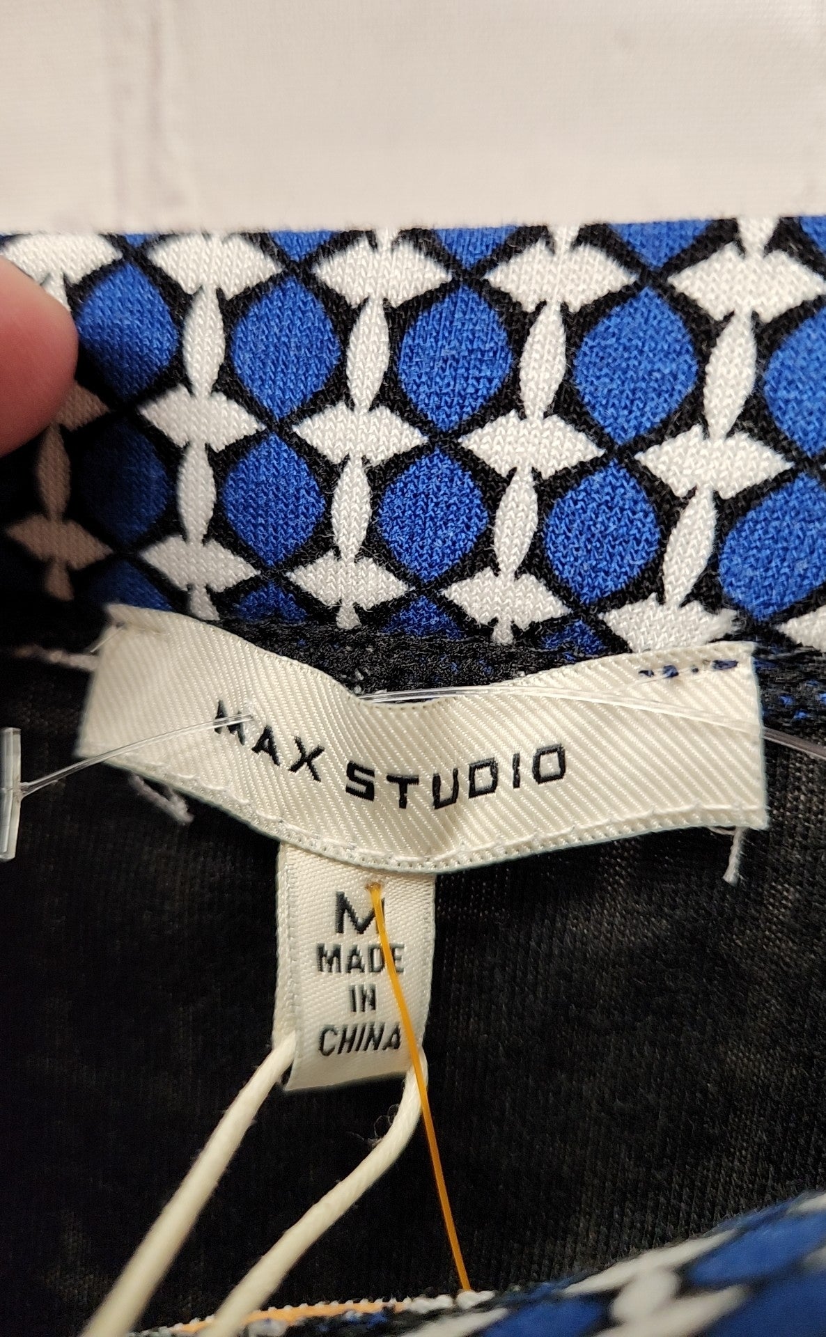NWT Max Studio Women's Size M Blue & Black Skirt