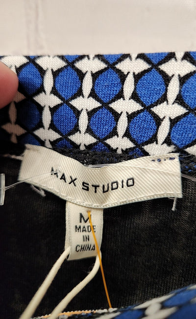 NWT Max Studio Women's Size M Blue & Black Skirt