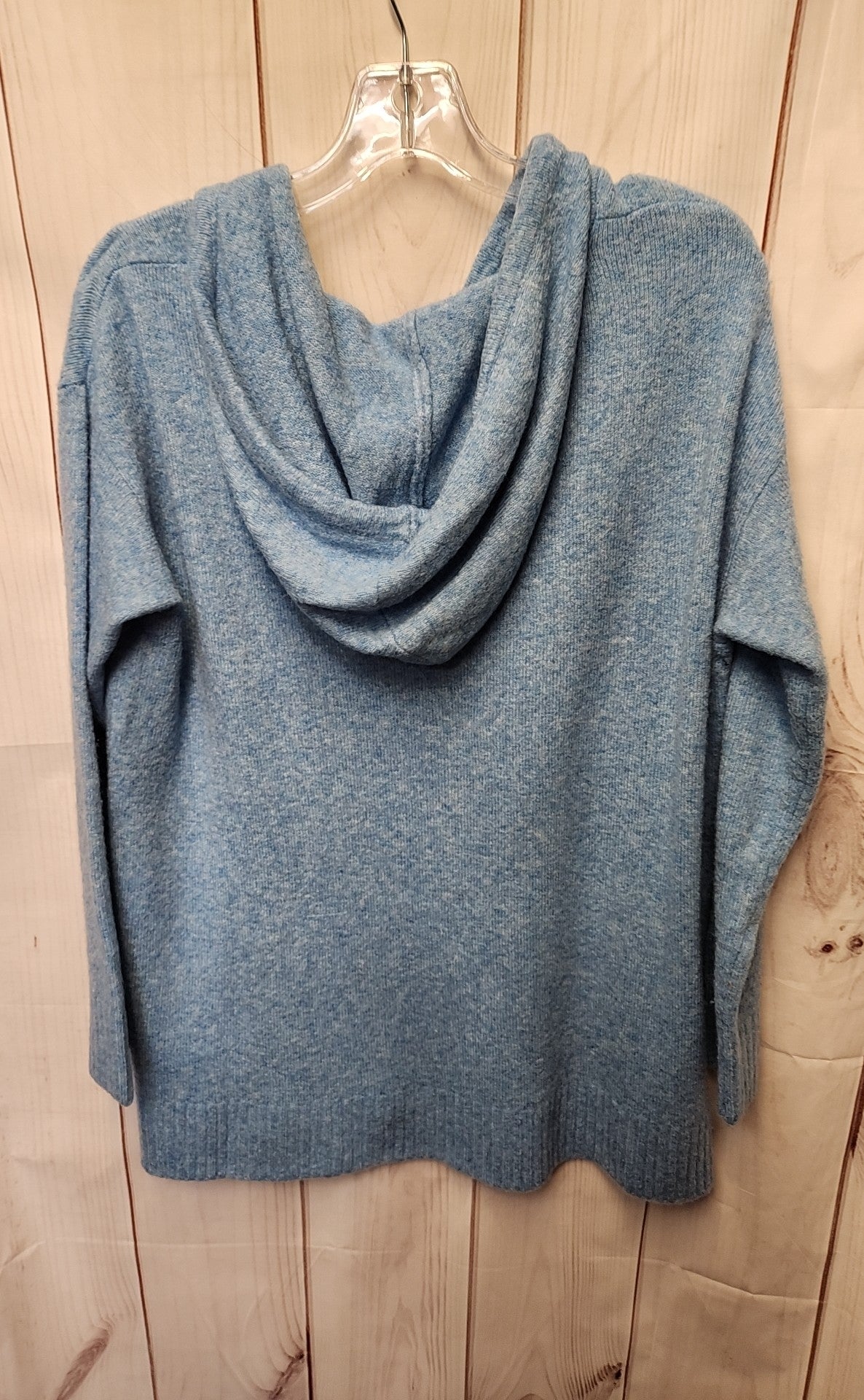 Lou & Grey Women's Size M Blue Hooded Sweater