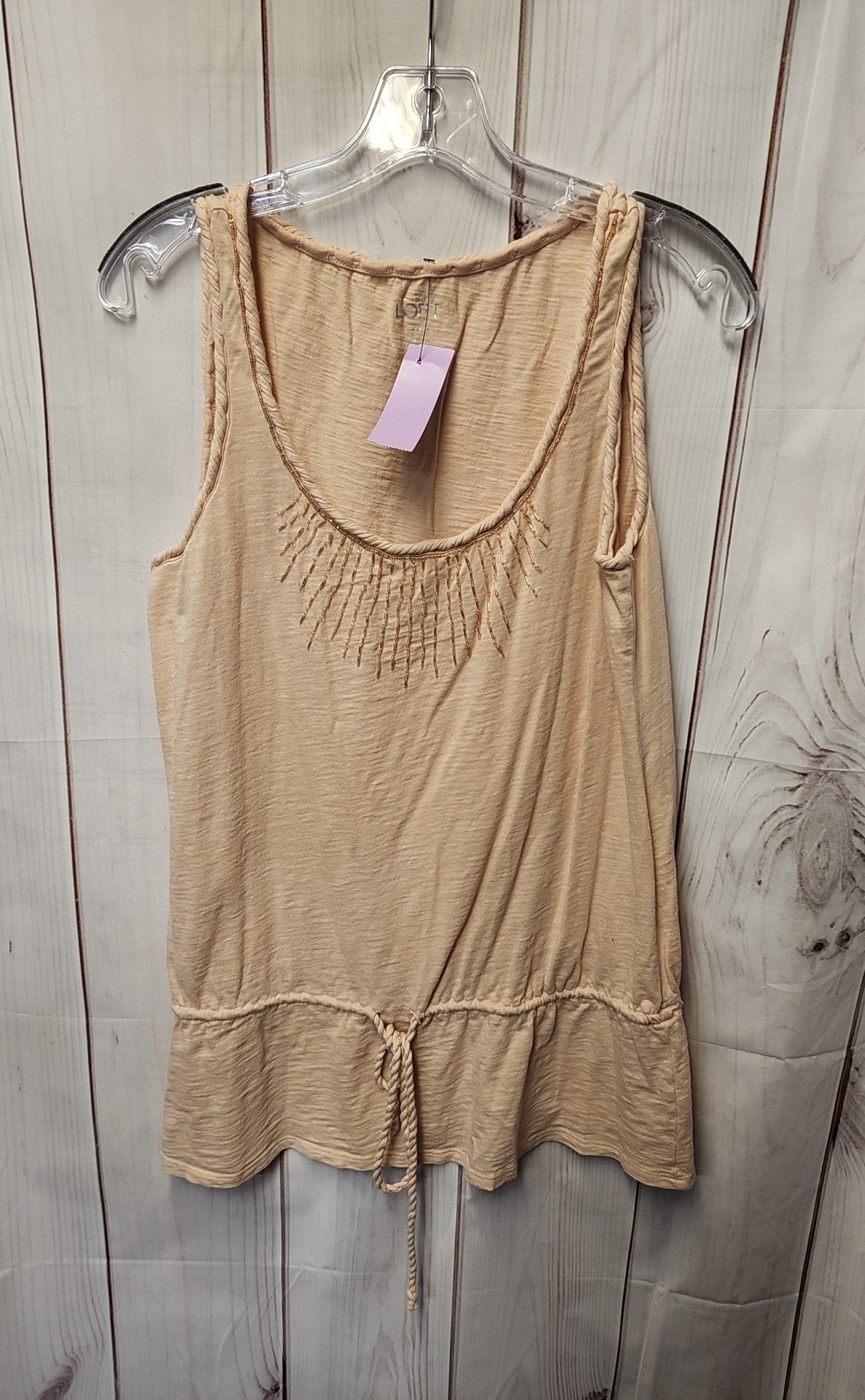 Loft Women's Size M Peach Sleeveless Top