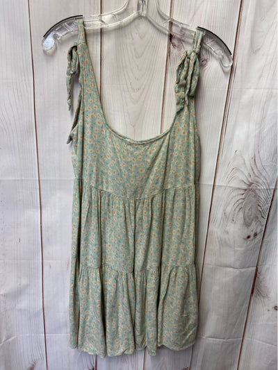 American Eagle Women's Size S Green Floral Dress