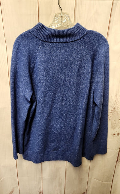 Talbots Women's Size L Petite Blue Sweater