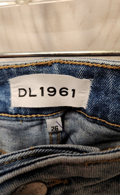 DL 1961 Women's Size 26 (1-2) Blue Jeans Margaux Instasculpt Ankle Skinny
